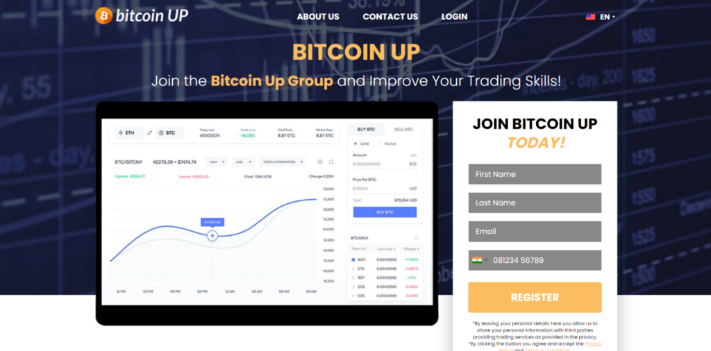 Bitcoin Up website