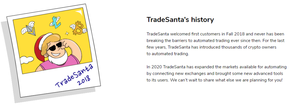 TradeSanta logo and its history.