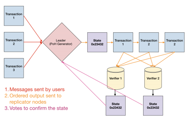 Transaction flow of PoH