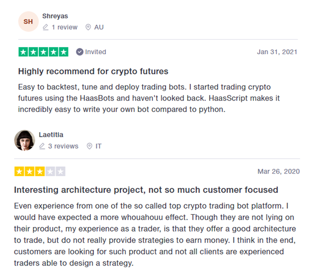 Client feedback.