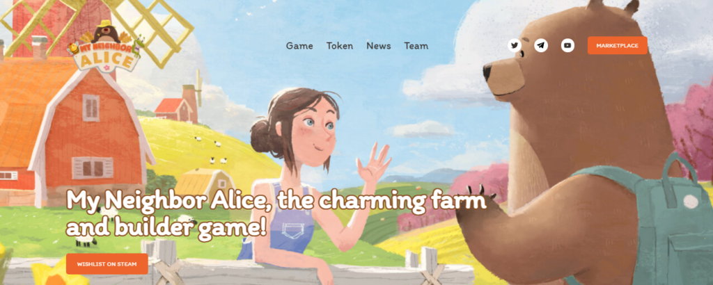 Home page of My Neighbor Alice
