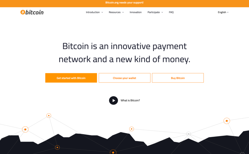 Bitcoin’s home page