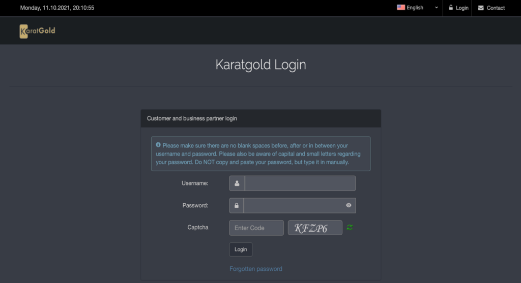 Home page of Karatgold