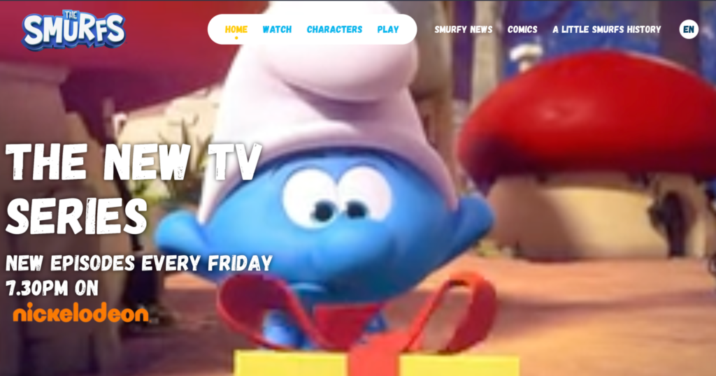 The Smurfs homepage
