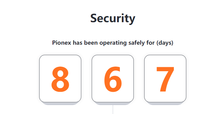 Security of the Pionex network.