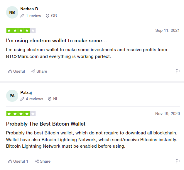 User reviews for Electrum on Trustpilot.