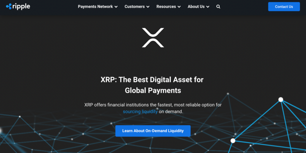 Ripple's homepage