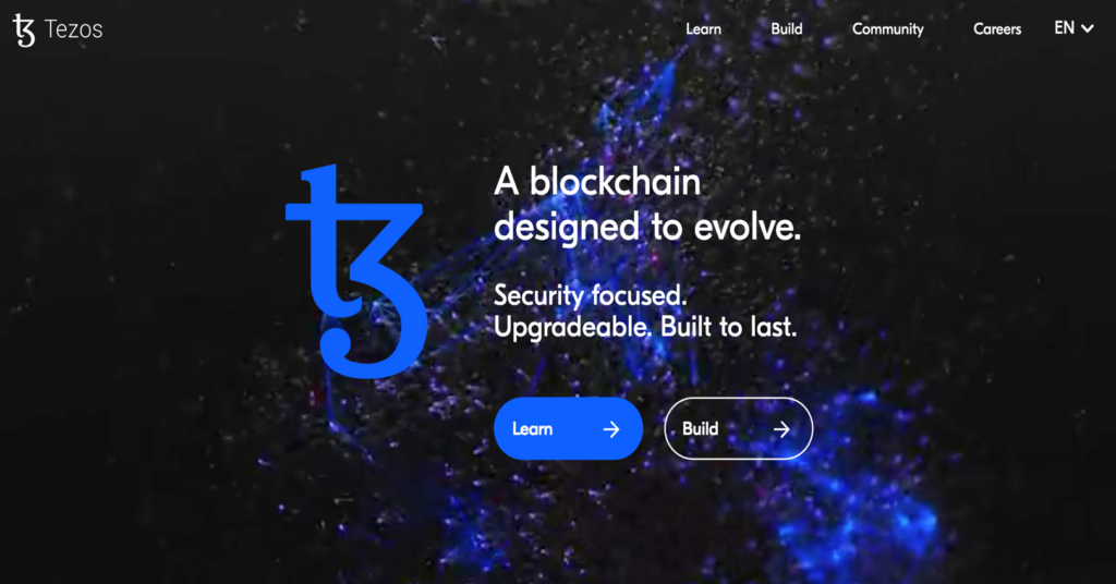 Tezos homepage