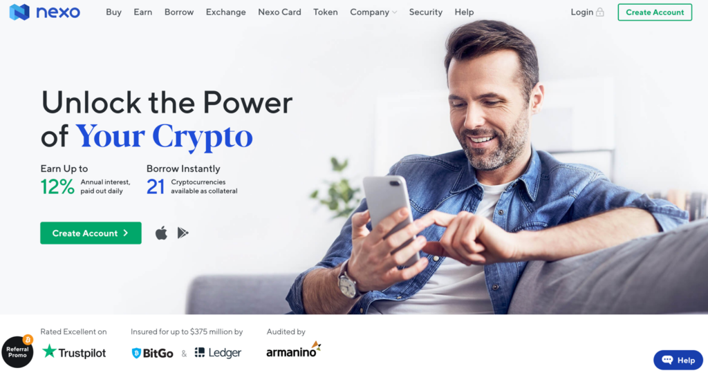 Nexo crypto lending platform