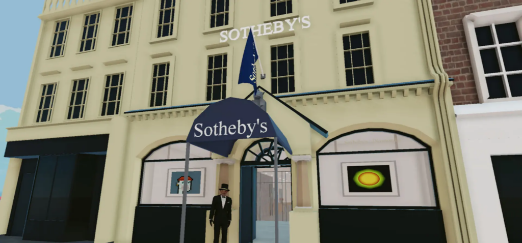 Sotheby’s virtual site as seen on Decentraland