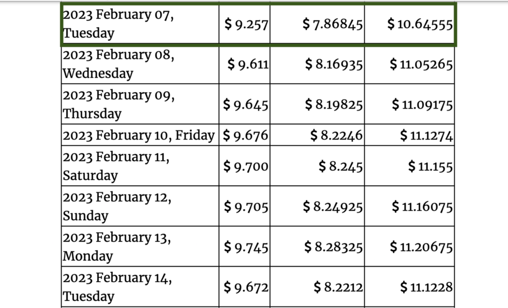 Gov Capital 2023 LEO price forecasts