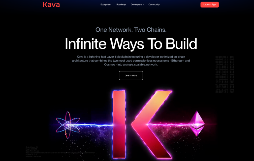 Kava Network’s homepage