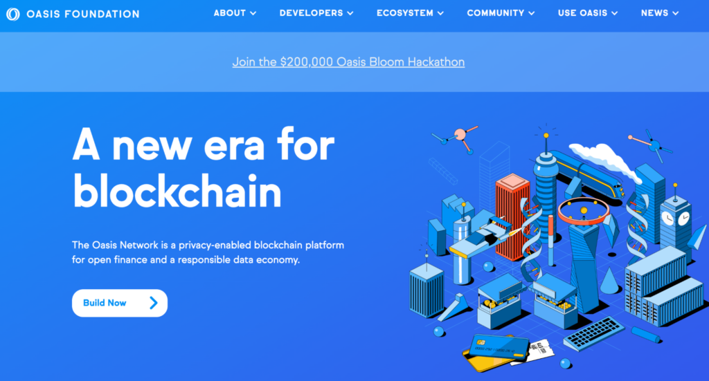 Oasis Protocol’s homepage