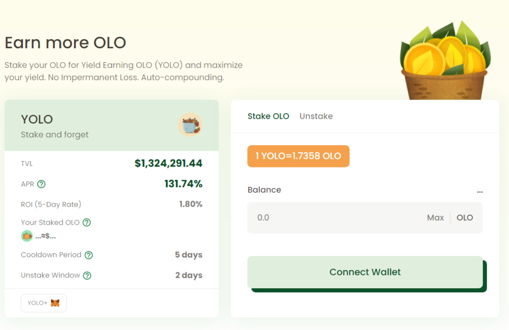 A staking option for YOLO.