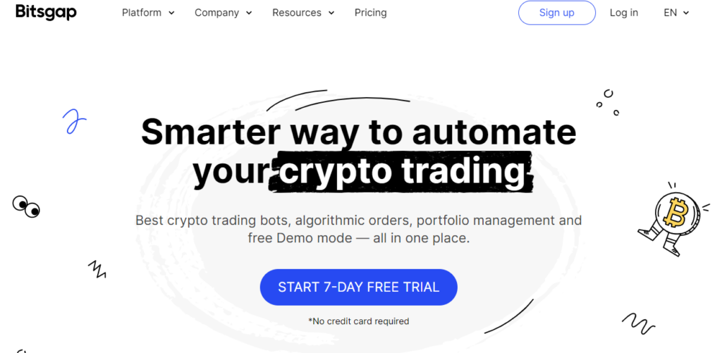 Bitsgap home page