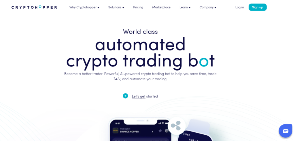 Cryptohopper home page