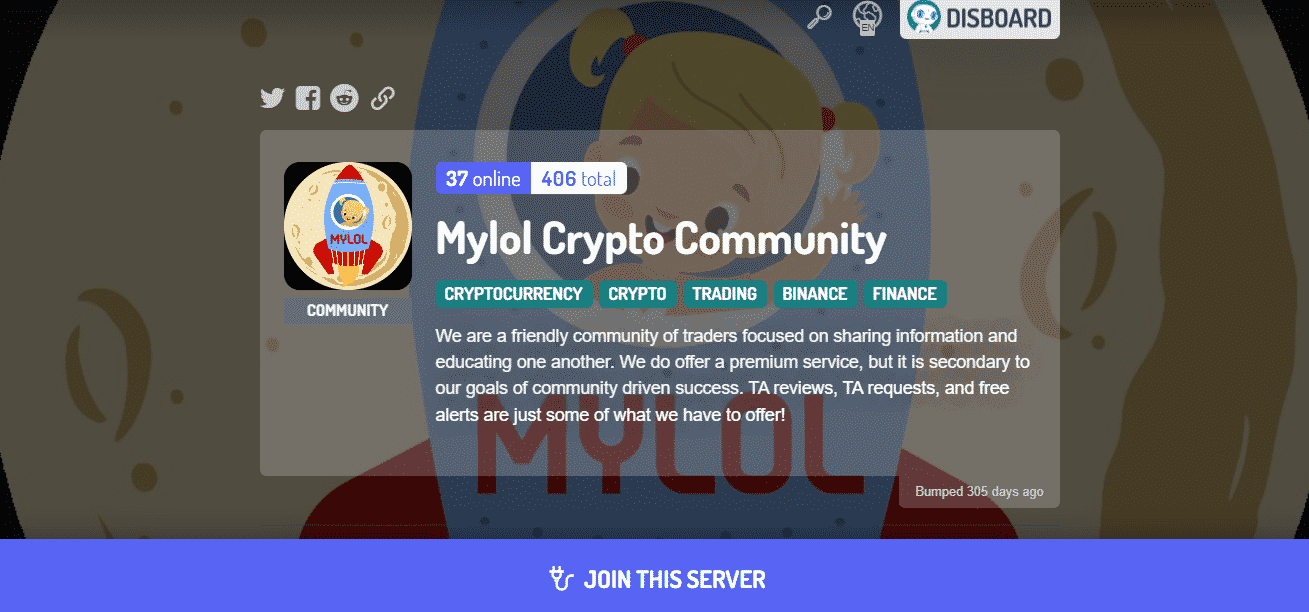 Mylol Crypto Community home page