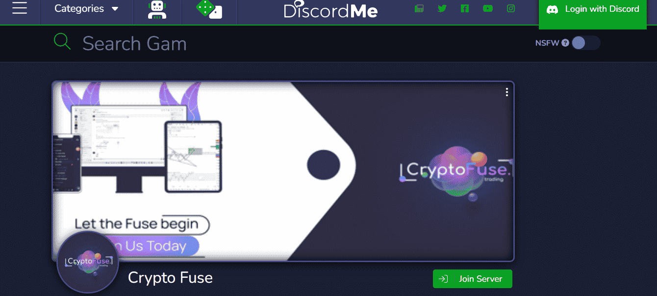 Crypto Fuse start page