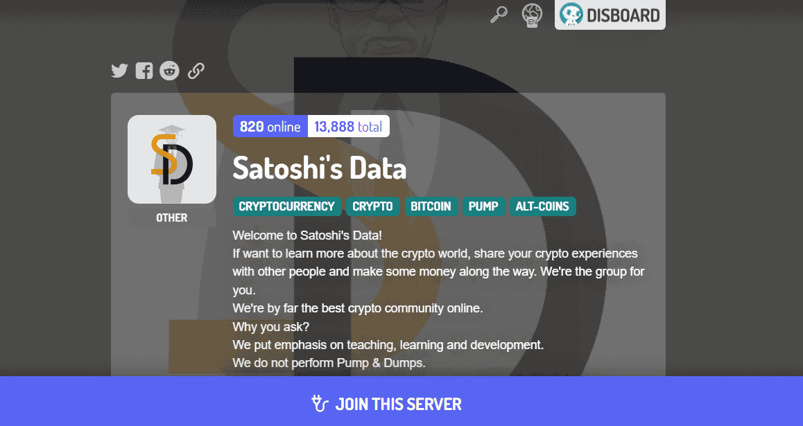 Satoshi’s Data start page