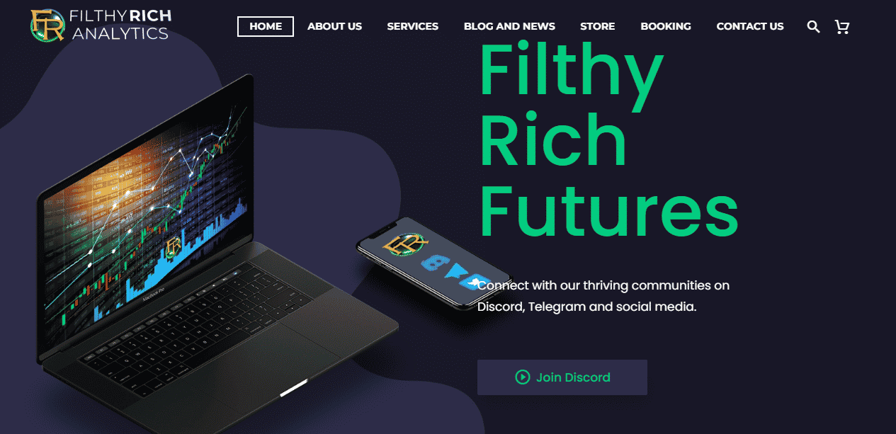Filthy Rich Futures home page