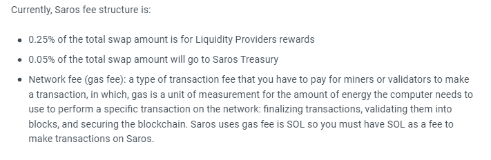 Fees at Saros Finance.